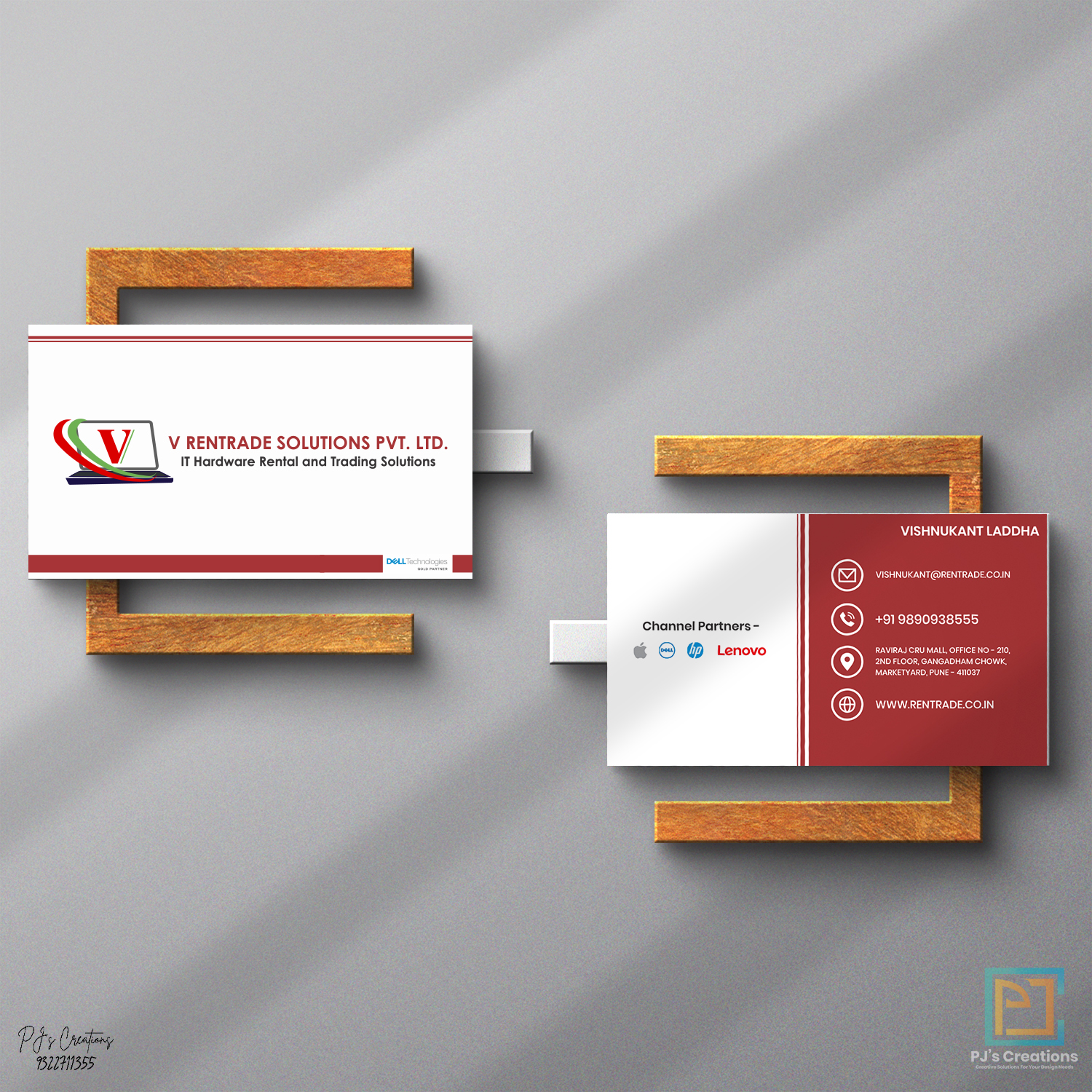 V Rentrade Solutions Business card- PJ