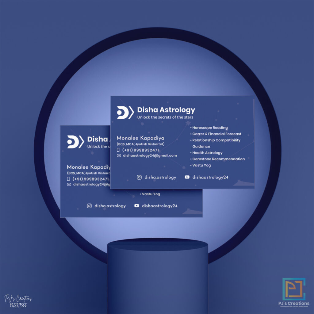 Disha Astrology Business card- PJ